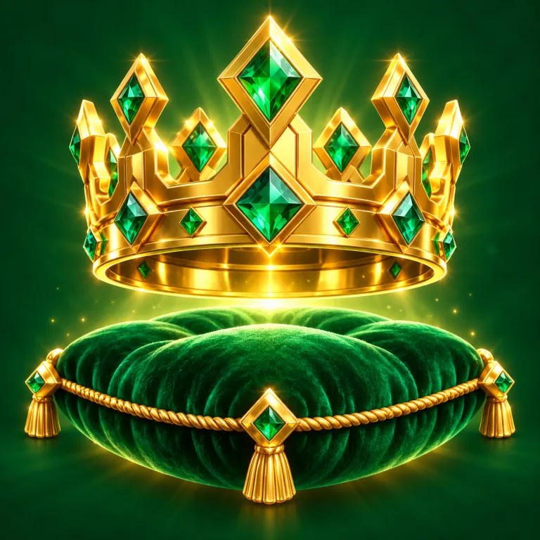 Roblox game icon idea: Jeweled crown on velvet, all inside a circle