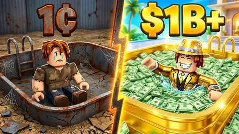1 cent rusty tub vs $1B+ golden tub full of cash